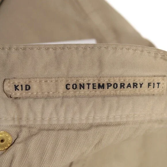 Hiltl NWT 5 Pocket Jean Cut Pants Size 46 30 US Kid Solid Tan Cotton Blend